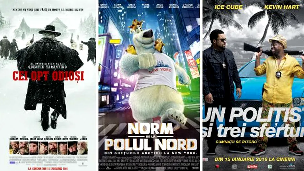 Premierele săptămânii 15 - 21 ianuarie în cinema: Tarantino se întoarce