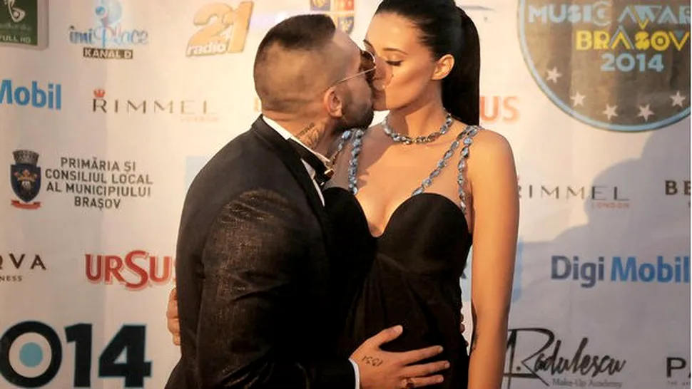 Alex Velea si Antonia, sărut surpriză la Romanian Music Awards 2014! Vezi aici lista câştigătorilor!