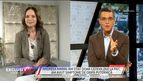 Andreea Marin, infectată cu COVID-19, a trecut cu bine prin boală