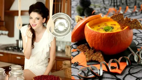 Reţetă de Halloween de la Prinţesa Polonic! Anca Lungu pregăteşte supă cremă de dovleac cu foie gras