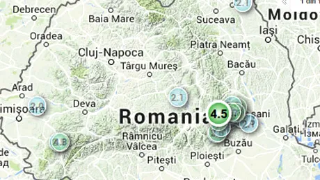 Ați simțit cutremurul de astăzi? 4,5 grade pe scara Richter