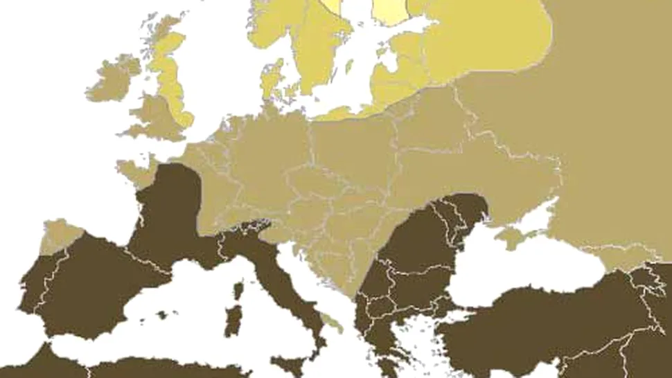 Harta blondelor din Europa
