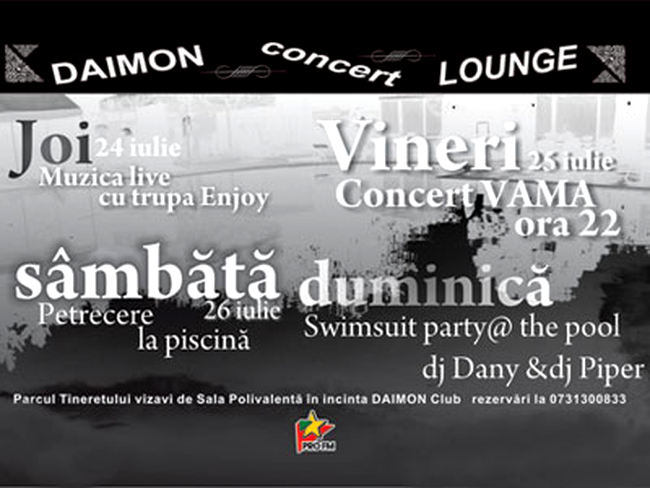 Concert Vama la piscina Daimon Concert Lounge