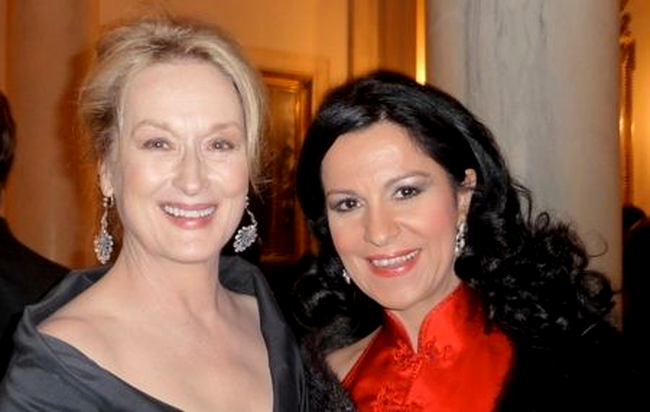 Angela Gheorghiu si Meryl Streep