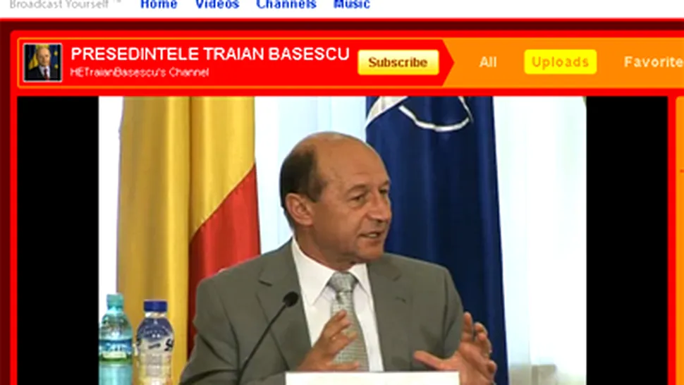 Traian Basescu are canal pe YouTube