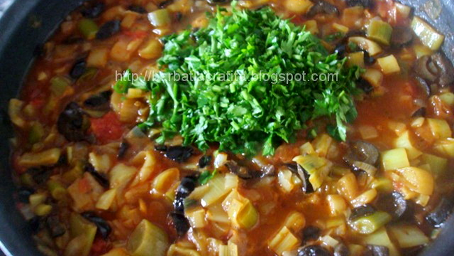 stufat praz cu masline