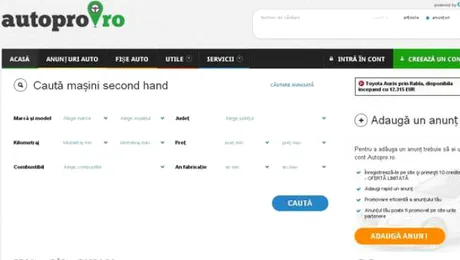 Vrei sa iti vinzi masina? Intra pe autopro.ro!
