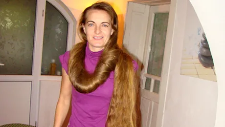 Lidia Roman este detinatoarea recordului „cel mai lung par din Romania”: 165 cm!