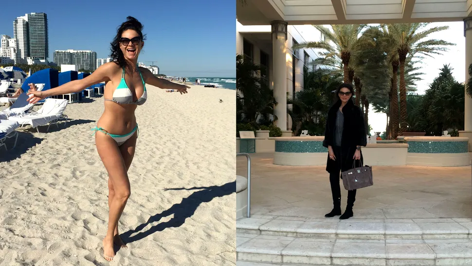 Ramona Bădescu a ajuns în haină de blană la Miami