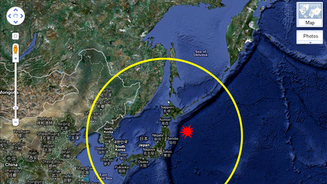 Cutremurul s-a produs in largul coastei estice a celei mai mari insule a Japoniei, Honshu.