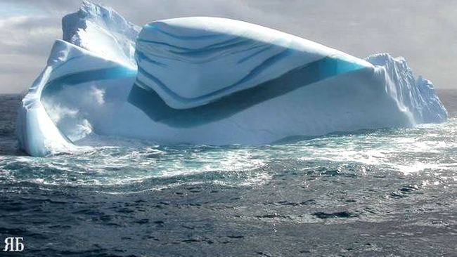 Striped Icebergs (Striped Icebergs), Southern Ocean