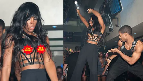 Kelly Rowland a ramas in sanii goi pe scena, fara voia ei!