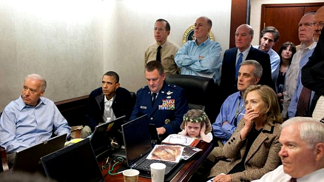 Domnisoara de onoare a lui Kate Middleton asista la uciderea lui bin Laden la fel de plictisita ca la nunta regala.