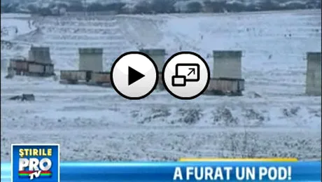 Ce se mai fura in Romania: Un pod de cale ferata!