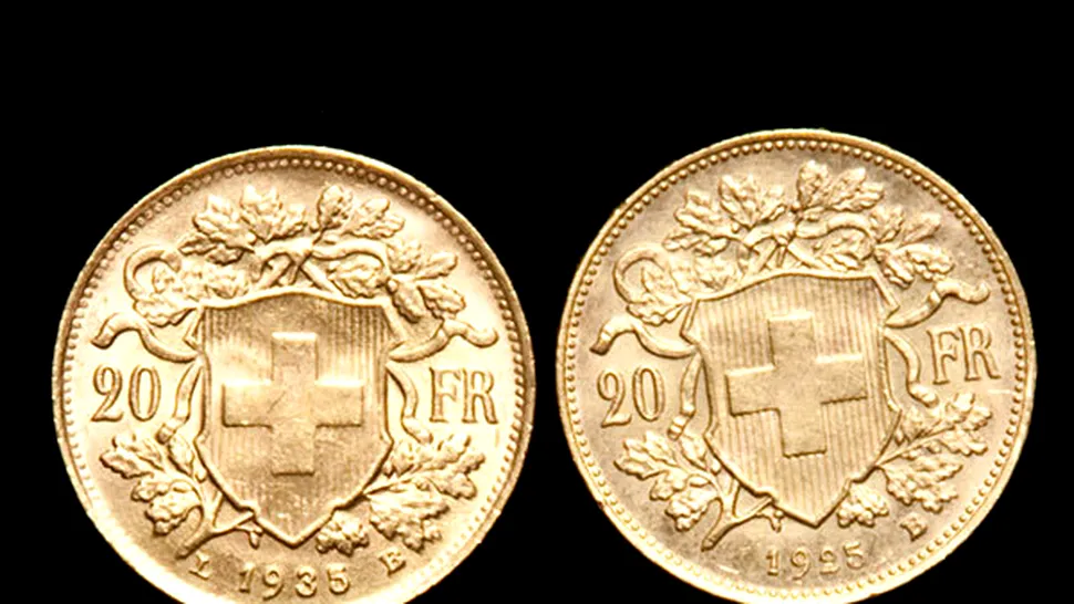 Elveția vrea o monedă paralelă: francul de aur