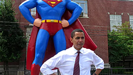 Obama Superman vs. McCain instalatorul