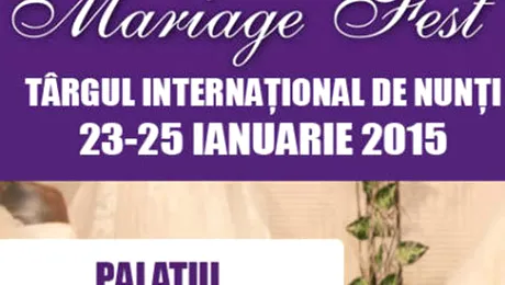 Mariage Fest 2015: 23 – 25 ianuarie, Palatul Parlamentului