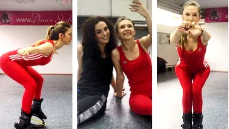 Adela Popescu îşi menţine silueta cu kangoo jumps