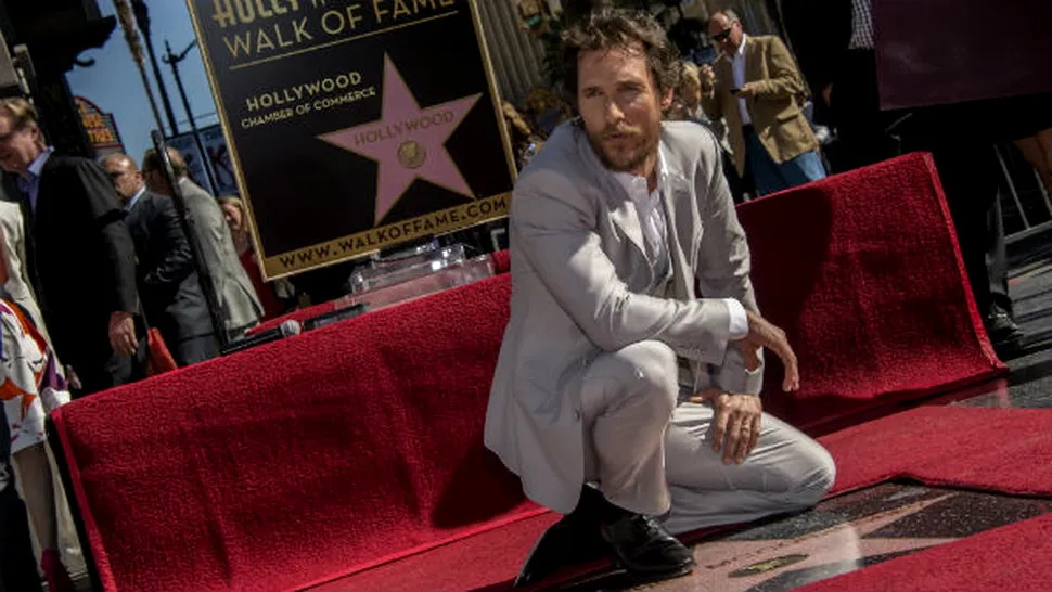 Matthew McConaughey a primit o stea pe Walk of Fame din Hollywood 