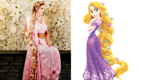 Personajele Disney, într-un pictorial special, pentru miresele din India