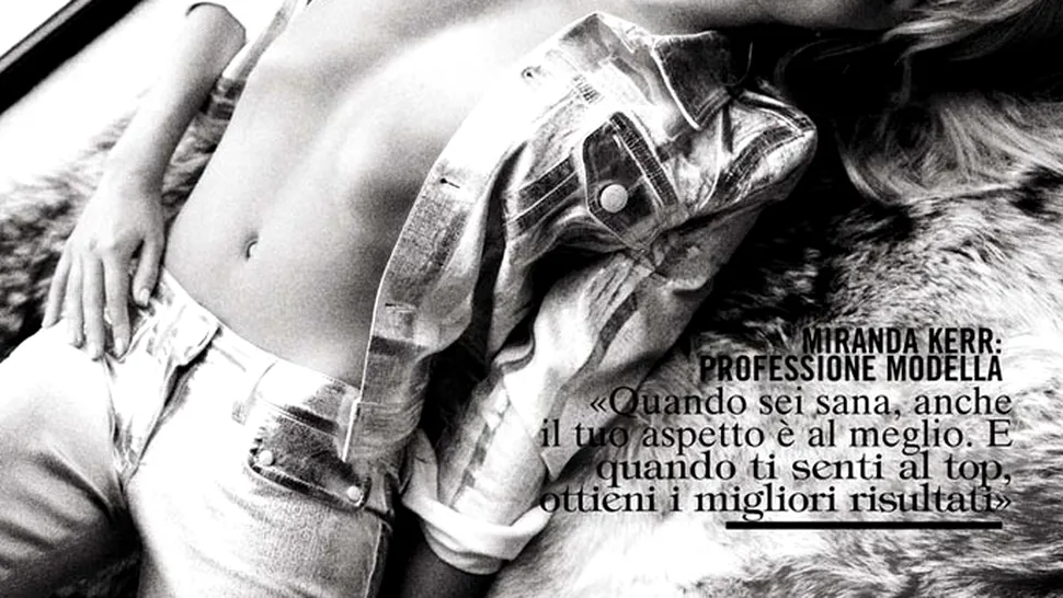 Miranda Kerr, blondă, topless și rea în Vogue Italia (Poze)