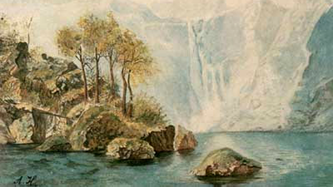 peisaj pictat de Hitler