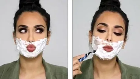 Cum arată o vedetă din Dubai care s-a bărbierit pe faţă, zilnic, timp de un an!