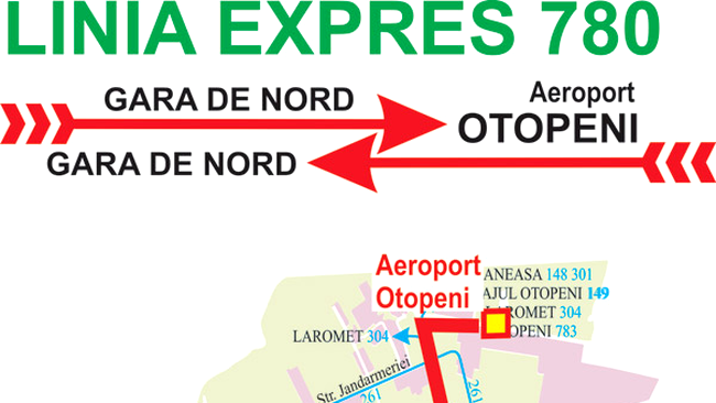 Harta liniei expres 780