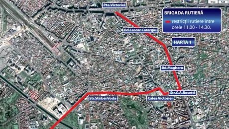 Martisor cu miting si blocaje in trafic, la Bucuresti