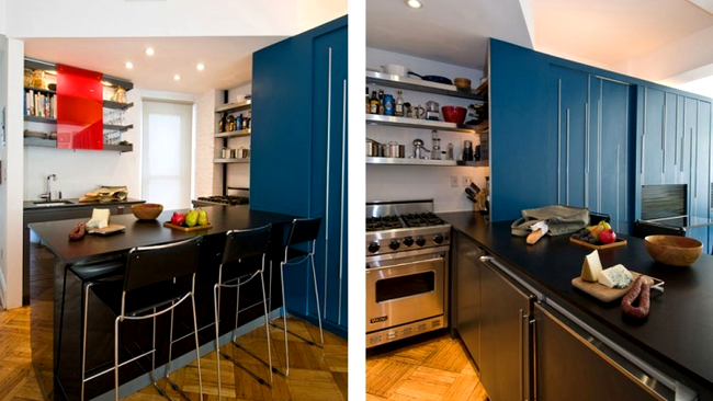 Vedere bar si bucatarie