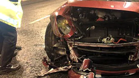 Cristiano Ronaldo si-a distrus Ferrari-ul intr-un accident! (Sport.ro)