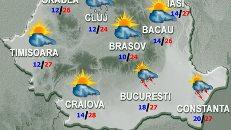 Vremea.Apropo.ro: Instabilitate în sud și est, cer variabil în rest