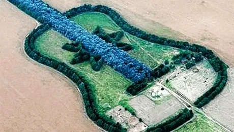 Povestea chitarei gigantice, realizate din 7.000 de copaci