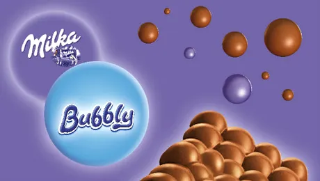 Ciocobule pline de bucurie de la Milka Bubbly