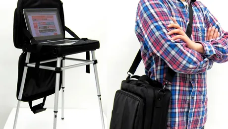 Gata cu statul turceste! Iata geanta cu picioare pentru laptop (Foto)