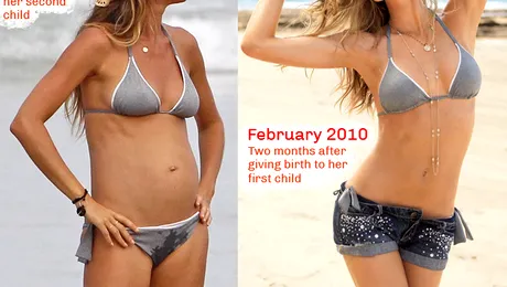 Gisele Bundchen și-a expus burtica de gravidă pe plajă