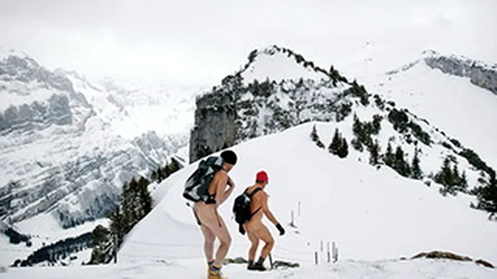 Turistii dezbracati, spaima Alpilor elvetieni!