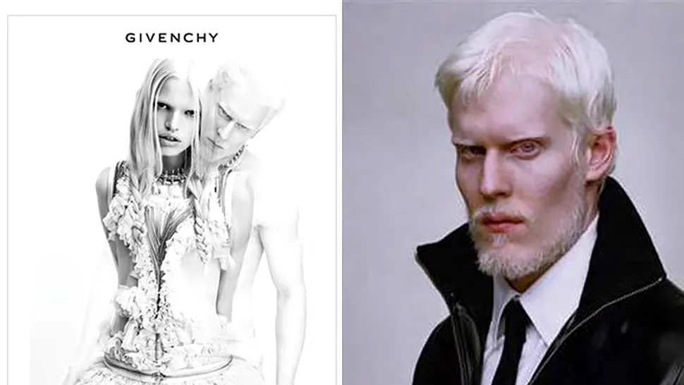 Un model albinos este starul unei campanii Givenchy