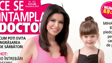 Simona Pătruleasa și fetița sa, pe coperta de Crăciun a revistei „Ce se întâmplă, doctore?”