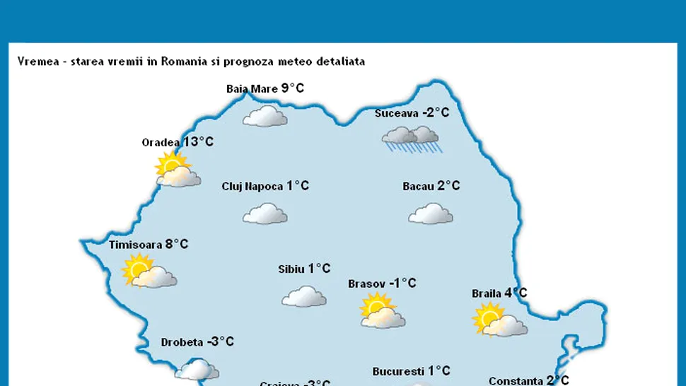 Vremea de Sarbatori va fi calda, dar cu precipitatii!