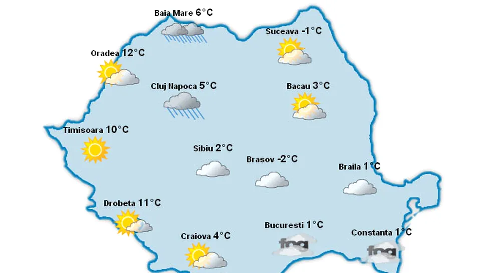 Vremea Apropo.ro: Temperaturi pozitive in toata tara!