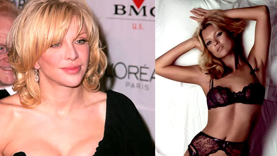 Courtney Love a avut o relatie intima cu modelul Kate Moss