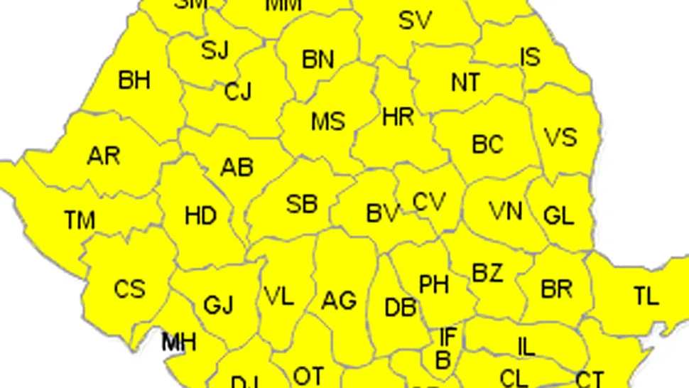Vremea se răcește: cod galben de VISCOL și NINSORI în toată țara