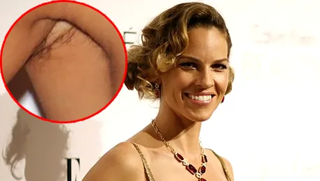 Hilary Swank a aparut pe Covorul Rosu nedepilata