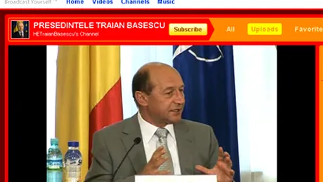 Traian Basescu are canal pe YouTube