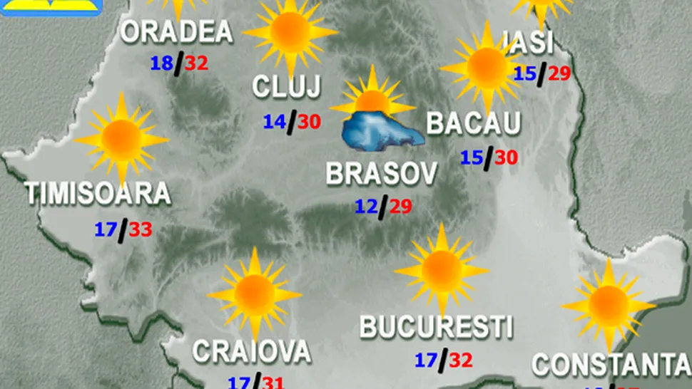 Vremea Apropo.ro in week-end: Cateva ploi la munte, dar in rest va fi frumos
