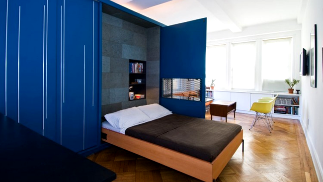 Vedere laterala cu patul coborat