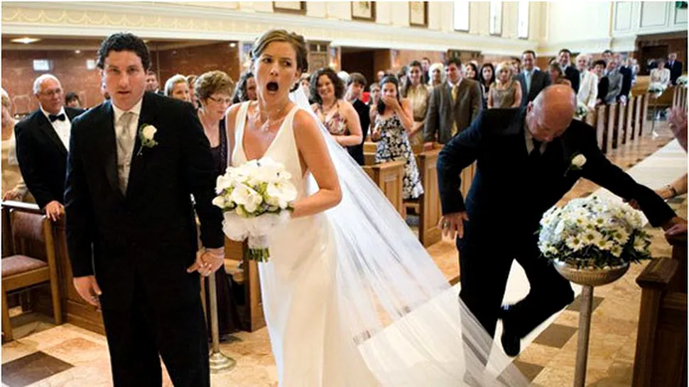 10 fotografii de nuntă stricate de nepoftiți sau de ghinion