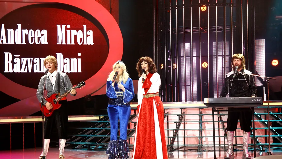 Andreea Berecleanu, Mirela Boureanu-Vaida, Răzvan şi Dani se transformă în membrii trupei ABBA
