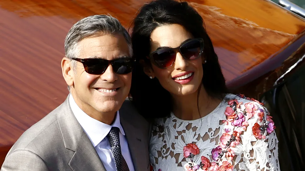 Presa americană a publicat primele fotografii de la nunta lui George Clooney cu Amal Alamuddin!